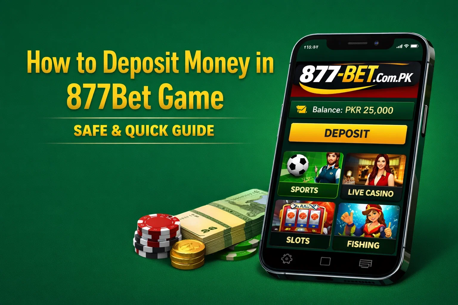 How to Deposit Money in 877Bet Game